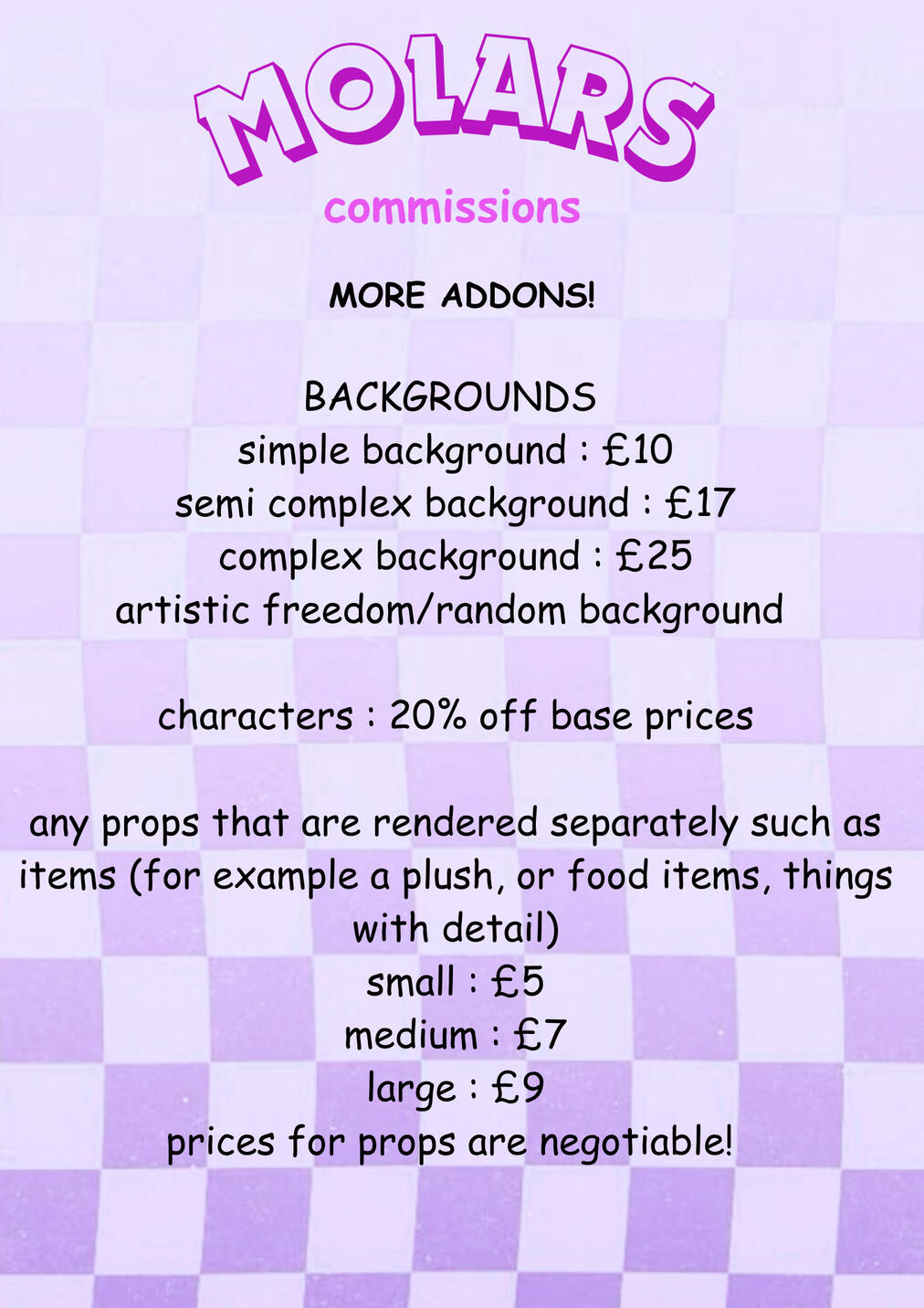 PRICE MENU